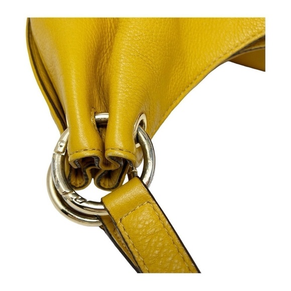 Michael Kors Mustard Yellow Large Gathered Tote Handbag Hobo Shoulder bag - Picture 9 of 10